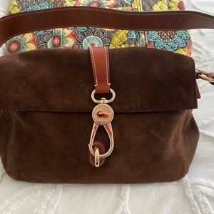 NWOT DOONEY & BOURKE BROWN SUEDE SHOULDER PURSE